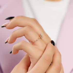 The Penelope Set With A Radiant Moissanite