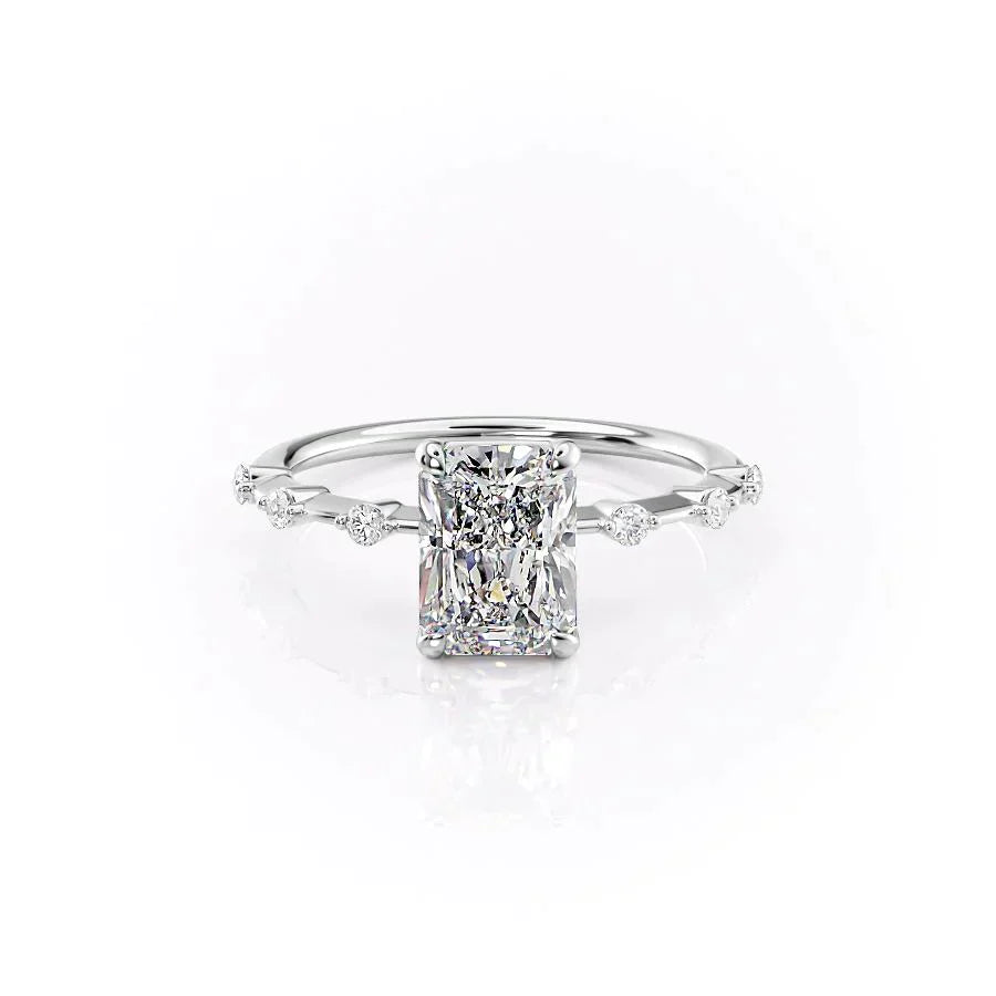 The Penelope Set With A 4.5 Carat Radiant Moissanite