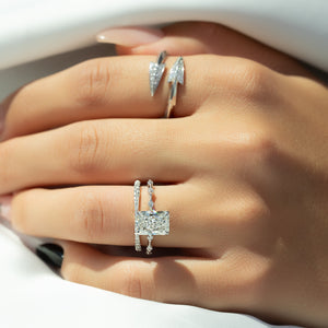 The Penelope Set With A 2.5 Carat Radiant Moissanite