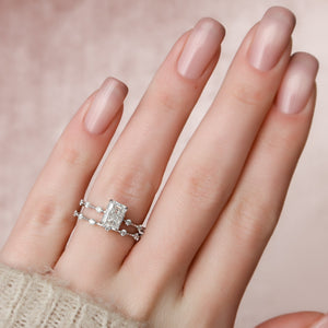 The Penelope Set With A 3.5 Carat Radiant Moissanite