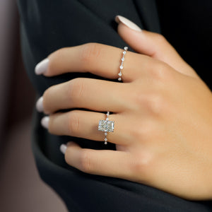 The Penelope Set With A 3.5 Carat Radiant Moissanite