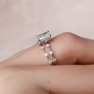 The Penelope Set With A 3.5 Carat Radiant Moissanite