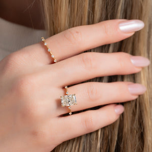 The Penelope Set With A Radiant Moissanite
