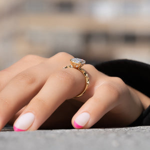 The Penelope Set With A Radiant Moissanite