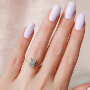 The Penelope Set With A 2 Carat Radiant Lab Diamond