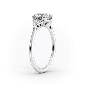 The Scarlett Set With A 3.5 Carat Radiant Moissanite