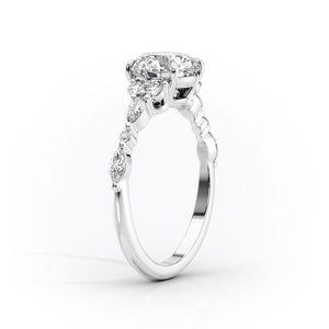 The Kristen Set With A 2.5 Carat Radiant Moissanite