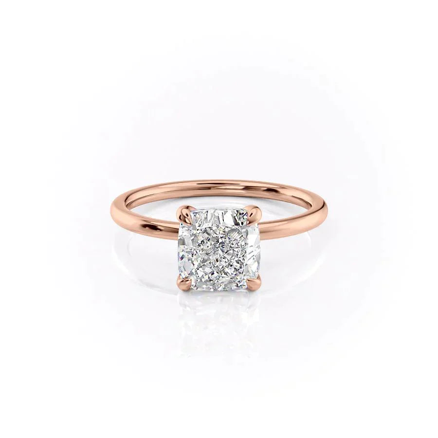 The Nelly Set With A 3 Carat Cushion Lab Diamond