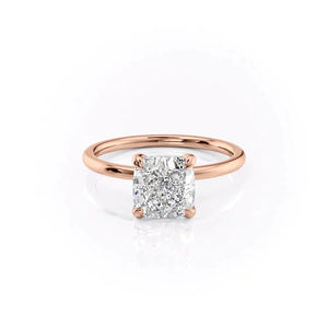The Nelly Set With A 1 Carat Cushion Lab Diamond