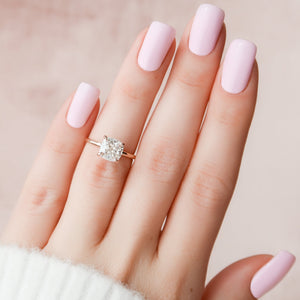The Nelly Set With A 1.5 Carat Cushion Lab Diamond