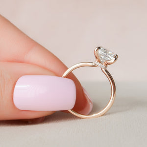The Nelly Set With A 1.5 Carat Cushion Lab Diamond