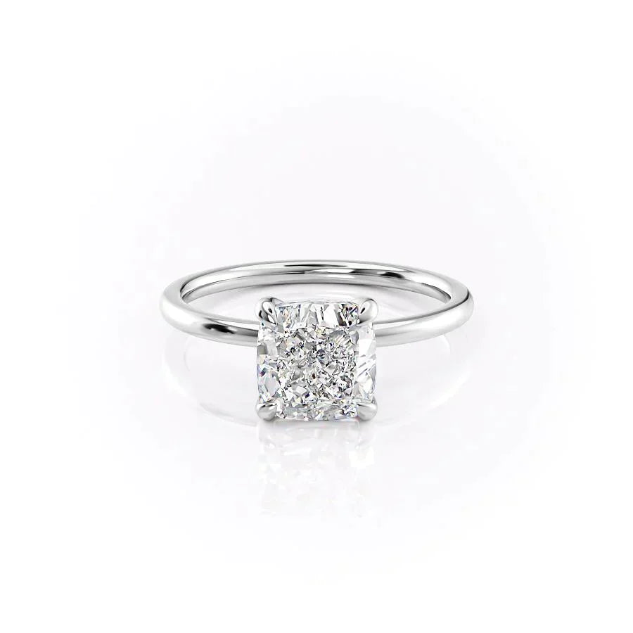 The Nelly Set With A 1 Carat Cushion Lab Diamond