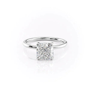 The Nelly Set With A 3.5 Carat Cushion Moissanite
