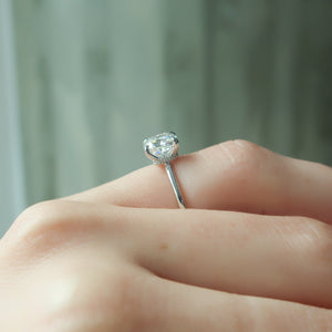 The Nelly Set With A Cushion Moissanite