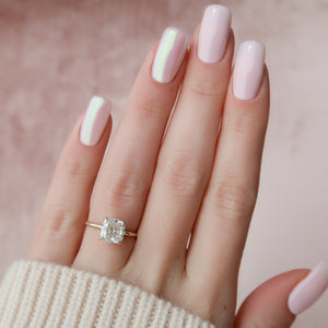 The Nelly Set With A 1.5 Carat Cushion Lab Diamond