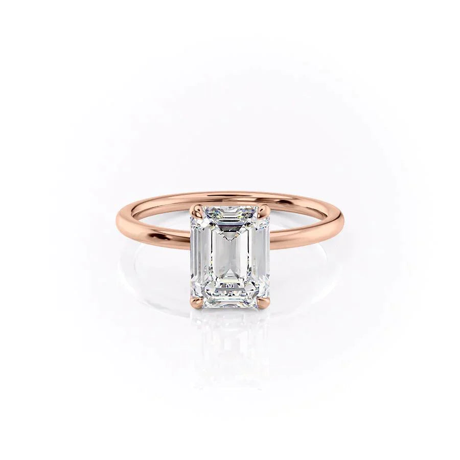 The Nelly Set With A 1.5 Carat Emerald Moissanite