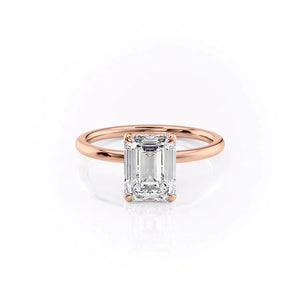 The Nelly Set With A 3.5 Carat Emerald Moissanite