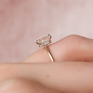 The Nelly Set With A 3 Carat Emerald Lab Diamond