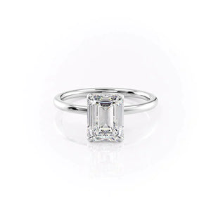 The Nelly Set With A 1.5 Carat Emerald Moissanite