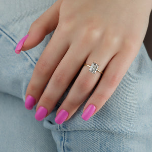 The Nelly Set With A 1 Carat Emerald Lab Diamond
