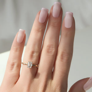 The Nelly Set With A 1 Carat Emerald Lab Diamond