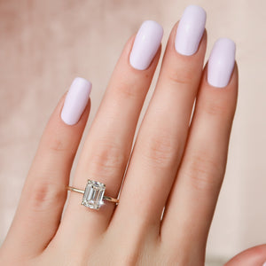 The Nelly Set With A 1 Carat Emerald Lab Diamond