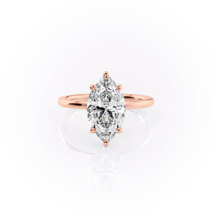 The Nelly Set With A 2 Carat Marquise Lab Diamond
