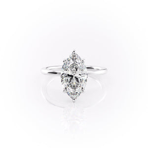 The Nelly Set With A 1.5 Carat Marquise Moissanite