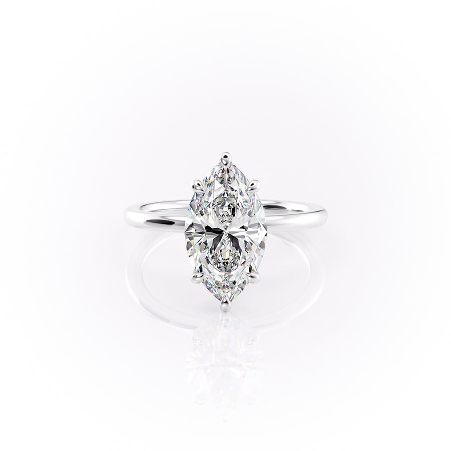 The Nelly Set With A 3 Carat Marquise Lab Diamond