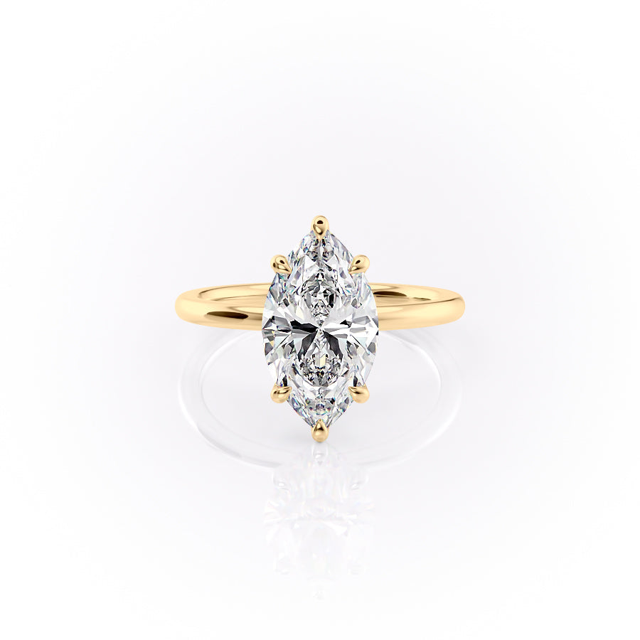 The Nelly Set With A 1.5 Carat Marquise Lab Diamond