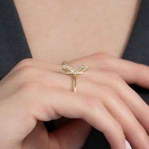 The Nelly Set With A Marquise Moissanite