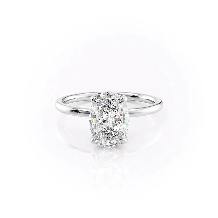 The Nelly Set With A 2.5 Carat Oval Lab Diamond
