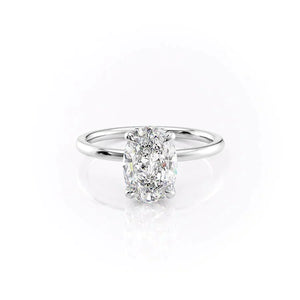 The Nelly Set With A 1.5 Carat Oval Lab Diamond