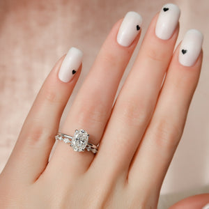 The Nelly Set With A Oval Moissanite