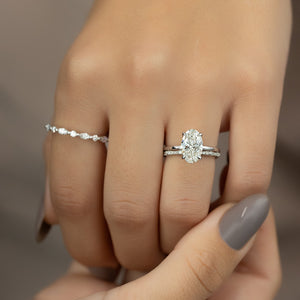 The Nelly Set With A Oval Moissanite