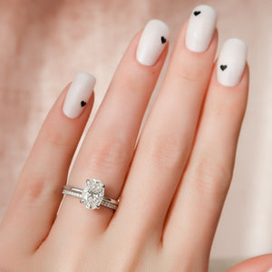 The Nelly Set With A Oval Moissanite
