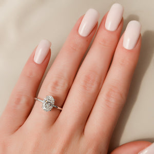The Nelly Set With A Oval Moissanite