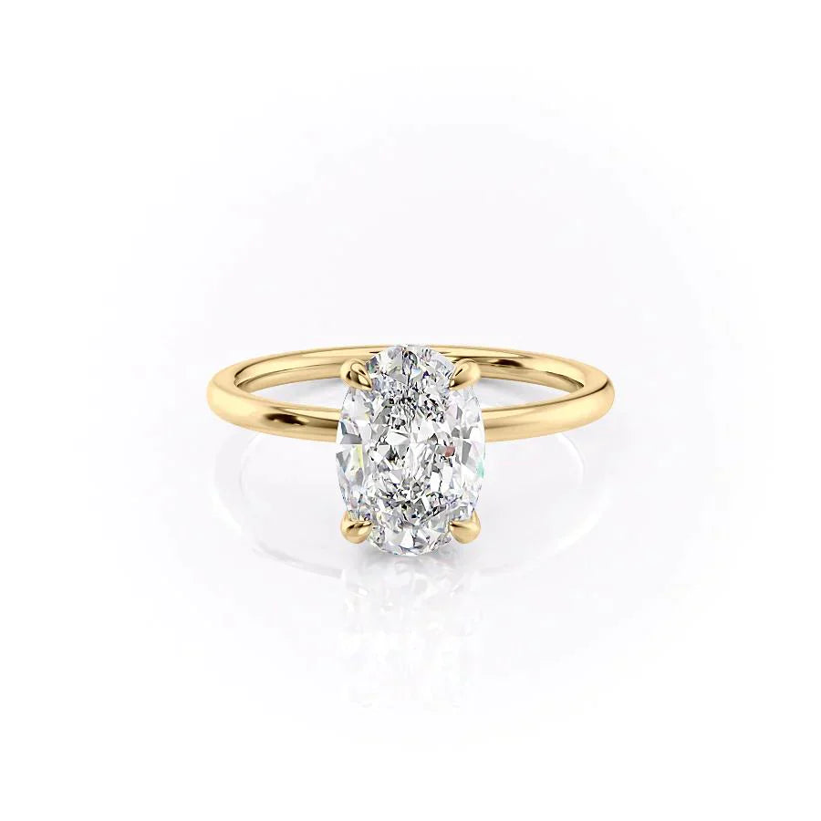 The Nelly Set With A 3.5 Carat Oval Moissanite