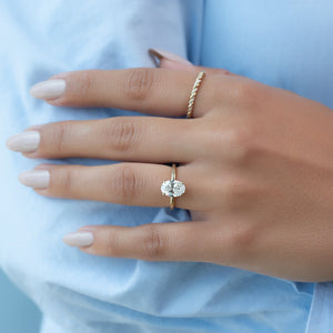 The Nelly Set With A 3 Carat Oval Lab Diamond