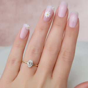 The Nelly Set With A Oval Moissanite