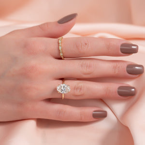 The Nelly Set With A Oval Moissanite