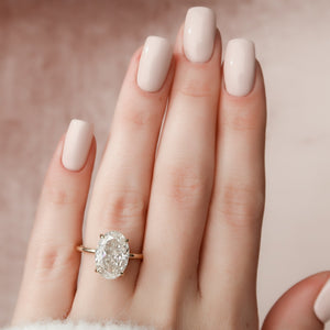 The Nelly Set With A 3 Carat Oval Lab Diamond