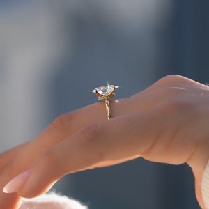 The Nelly Set With A Oval Moissanite