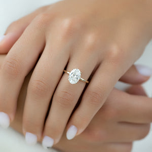 The Nelly Set With A 3 Carat Oval Lab Diamond