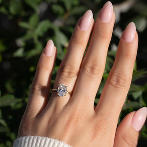 The Nelly Set With A 3 Carat Oval Lab Diamond