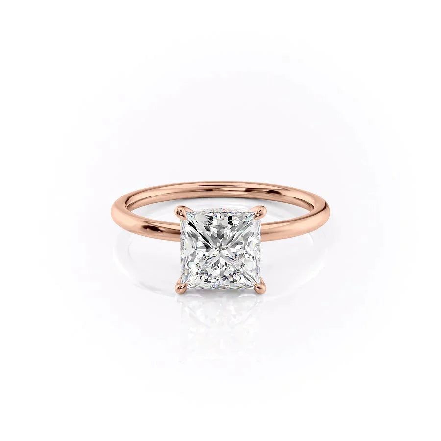 The Nelly Set With A 2 Carat Princess Lab Diamond