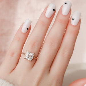 The Nelly Set With A 1.5 Carat Princess Lab Diamond