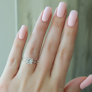 The Nelly Set With A Princess Moissanite
