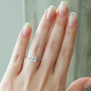 The Nelly Set With A 2 Carat Princess Lab Diamond