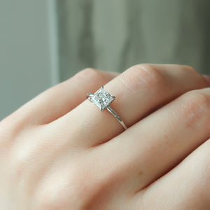 The Nelly Set With A 2 Carat Princess Lab Diamond